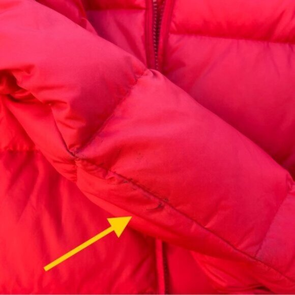Steve & Barry’s Quilted Cherry Red Double Down Jacket Size Med - Picture 8 of 10